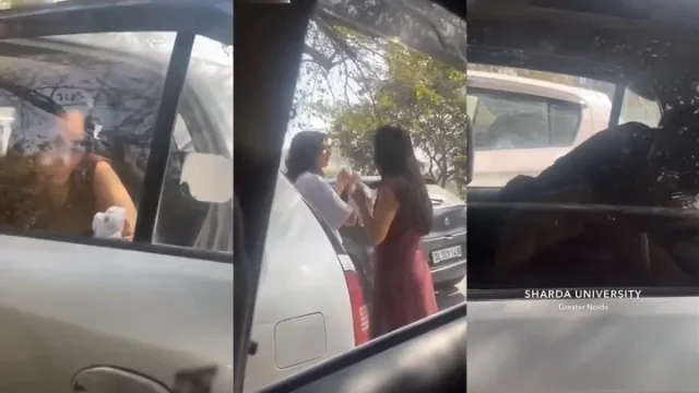 Viral Sharda University Scandal College Girl Giving Blowjob to Boyfriend in Car
